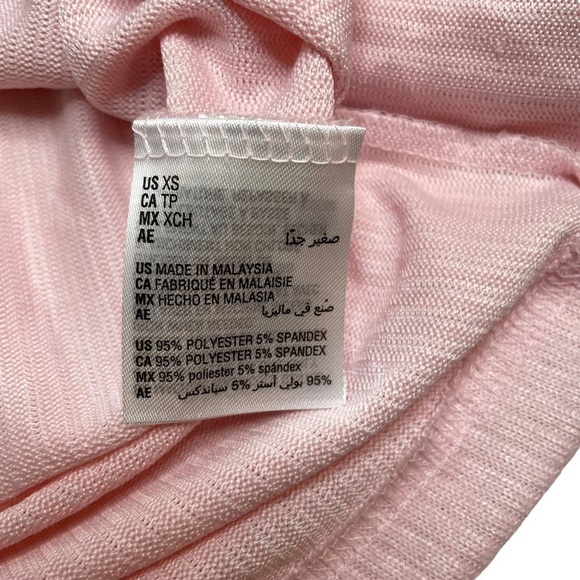 Jenni Long Sleeve Pajama Top Bundle Ribbed Henley Parfait Pink & Navy XS New - Picture 5 of 11